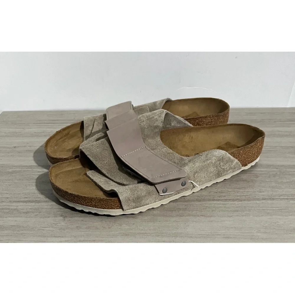 +NEW Birkenstock Kyoto nubuck suede slides men size 46 EU - US 13
